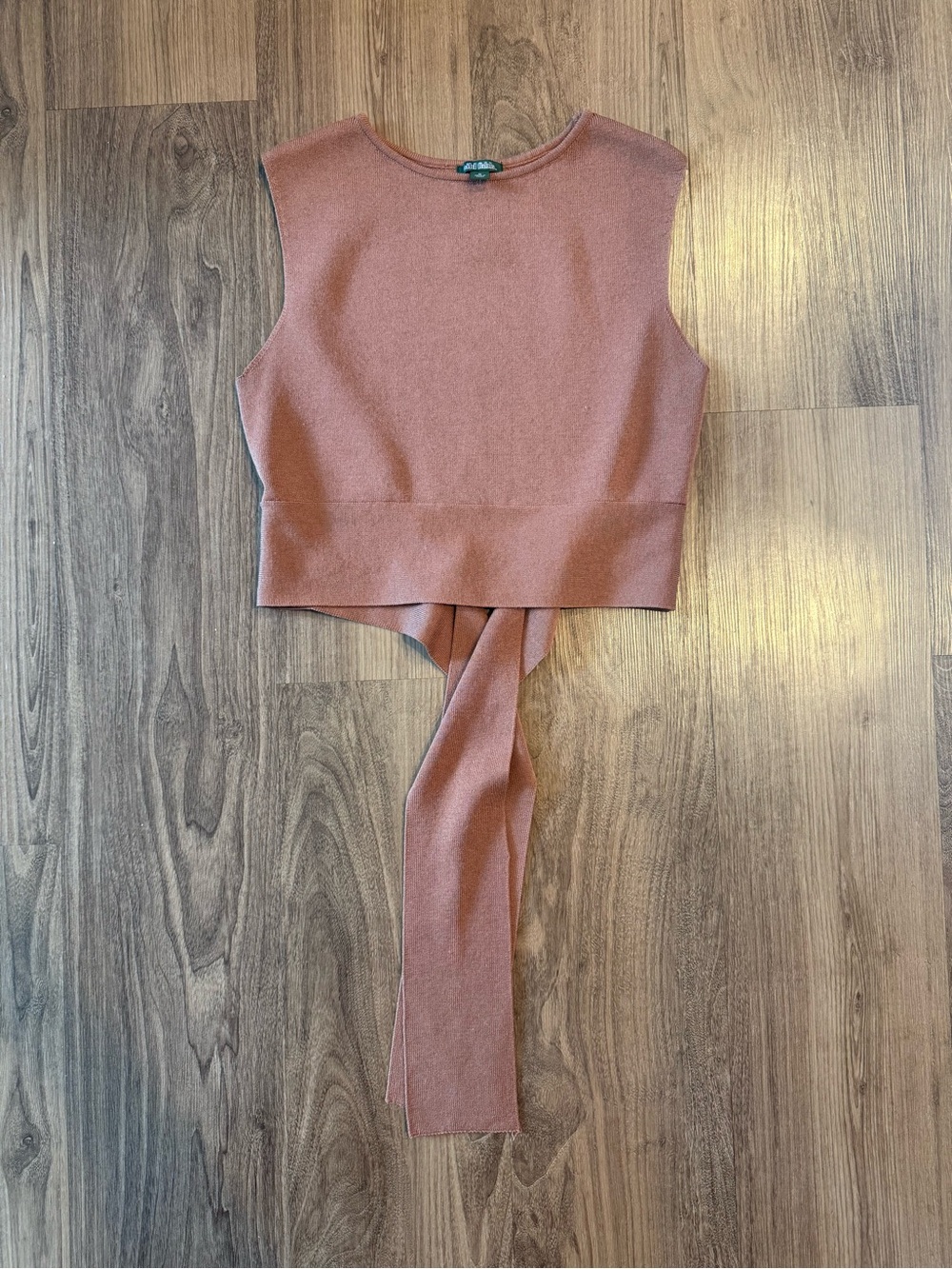 wild fable Rusty Rose Sleeveless Wrap-Back Crop Top